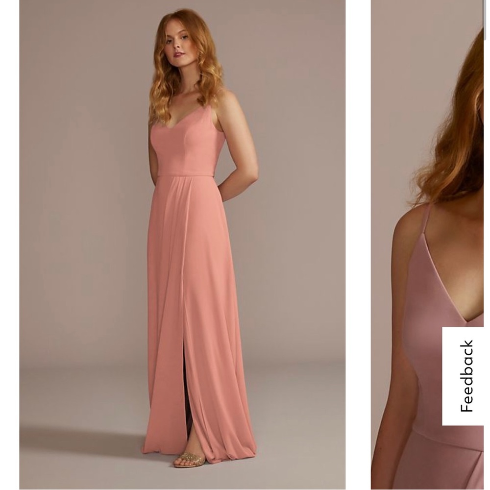 David’s Bridal bridesmaid dress size 6 Desert Coral shade